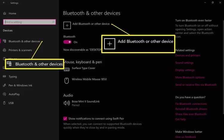 bluetooth and other devices windows how to connect airpods to laptop