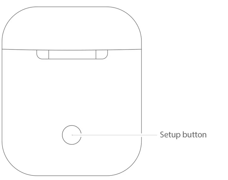 press setup button manually how to connect airpods to laptop